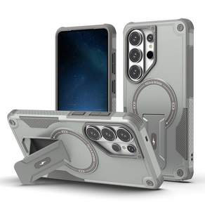 삼성 S24/S25/S26 플러스/울트라 군용등급 충격보호 마그네틱 스탠드 케이스 4각 에어백 MagSafe 무광 하드케이스 전체보호 지문방지 남녀공용