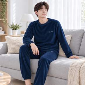 남성 보들보들 극세사 밍크잠옷 상하세트