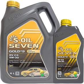에스오일 세븐골드 RV C3 5W30 6L 1개 + 1L 디젤 엔진오일