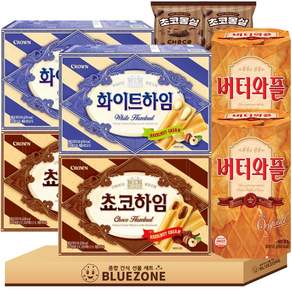 달달한 과자세트 초코하임142g 2개 화이트하임142g 2개 버터와플130g 2개 몽실22g 2개