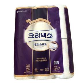 크리넥스 3겹 데코 앤 소프트 화장지