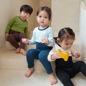 베베라온 코튼 포근 배앓이 긴팔 내복 9부 내의