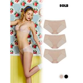 솔브 소프트터치 베이직 헴팬티 2+1 SSET870