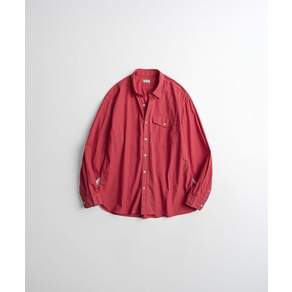 비헤비어 DYED POPLIN CLASSIC SHIRTS red