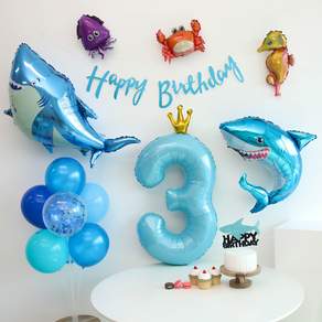 이벤트홀릭 상어 풍선 생일파티세트
