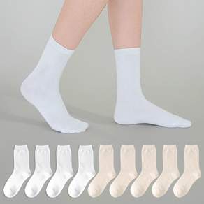 본베이직 여성 국산 무지 중목 양말