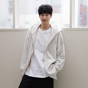 스라보 3단쭈리 데일리 오버핏 투웨이 후드 집업