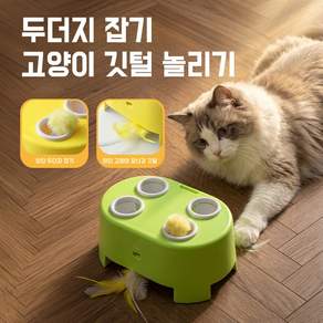 프롬팩토리 고양이 전동 장난감 자동 숨바꼭질 사냥놀이 낚싯대 두더지 잡기 움직이는 쥐 장난감