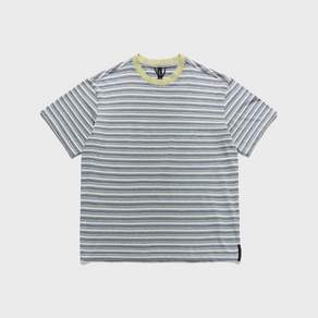 언어펙티드 [ESSENTIAL] BORDER T-SHIRT / OFF WHITE & BLUE