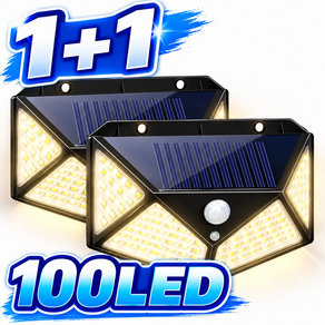 AK텍 100 LED 태양열 벽 계단 조명 동작감지 자동 센서등