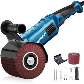 LDHTOPI 1800W 번싱 연마기 110V 휴대용 전기 스테인리스 스틸 가변 속도 8 금속 스틸 목재용 3100RPM