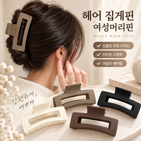 헤어 집게핀 여성 머리핀 4P
