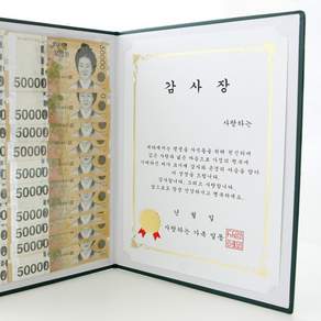 부모님 상장 용돈선물 어버이날 생일선물 어머니 아버지 감사장 YOUR LUCK 상장케이스