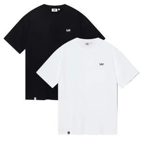 lee 미니로고 시원한 반팔 티셔츠 1+1 화이트 블랙 2팩(싹스틱 구성)