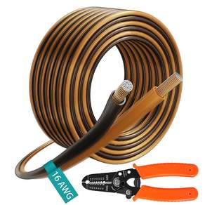 16 AWG CCA 스피커 케이블 100FT 2심 저전압 전선 스트리퍼