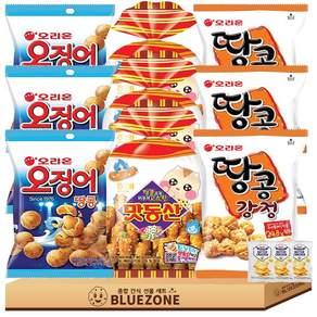 땅콩 과자 세트 맛동산90g 3개 오징어땅콩98g 3개 땅콩강정80g 3개 버크 3개