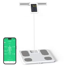 AURURA 스마트 체중계 가정용 블루투스 LCD 강화유리 체지방 측정기 8극 전극 체중계