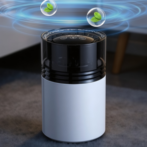 YAJOM 다기능 대용량 무안개 가습기 2.5L + 저소음 공기청정기 360도 음이온 무드등 2 in 1