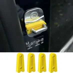 자동차 도어 충격 흡수 실리콘 커버 소음 방지 패드 4P
