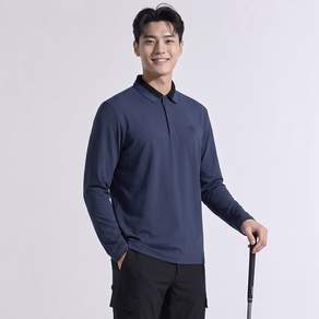 PGA 남성 리미티드 배색카라 긴팔 티셔츠 PGMTS53393