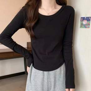 루나걸 여성용 플루아 라운딩 크루넥 티셔츠 L26FT051321-LM26F