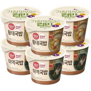 CJ제일제당 컵반 미역국밥 167g x 3p + 황태국밥 170g x 3p