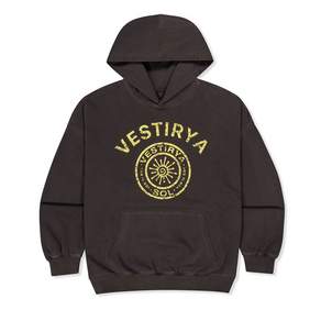 베스티리아 Varsity Emblem Over fit Hoodie Charcoal