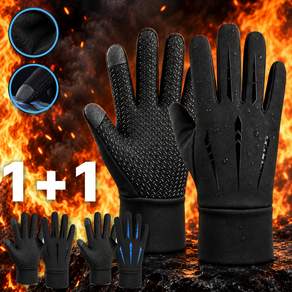 미끄럼 방지 겨울용 발열 기모 장갑 오토바이 자전거 방한 방풍