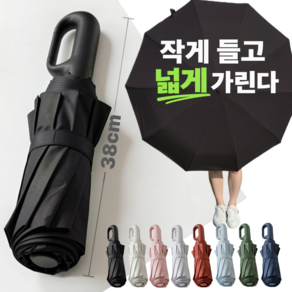 코어웨이브 카라비너 3단 자동우산 10골 대형 자외선차단 양우산