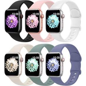 Apple Watch 밴드와 호환되는 6팩 스포츠 밴드 38mm 40mm 41mm 42mm 44mm 45mm 49mm 46mm iWatch 시리즈 11 10 9 울트라 8 7