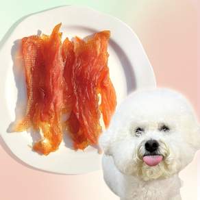 국내산 강아지 반건조 수제 간식 말랑한 치킨 안심 애견 반려견 간식 육포 노견 부드러운 닭 가슴살