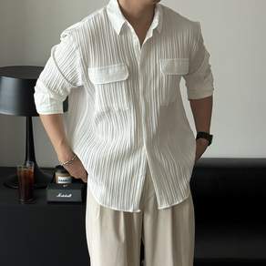 배럴 투포켓 시어서커 셔츠