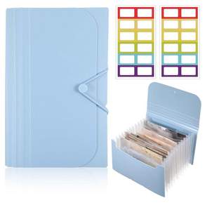 루베이 확장형 스티커 수납함 투명 포켓 접이식 다용도 책상 정리 다이어리/스크랩북/공예
