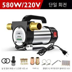 DC 12V/24V 오일 펌프 220V 디젤 등유 연료 오일 워터 양수기 자바라 이송 04 12V sin... 1개
