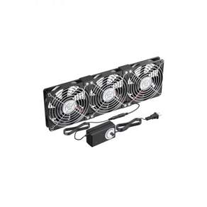 120mm 240mm 컴퓨터 팬 2개AC 플러그 110V220VDC 12V 전원 공급 속도 조절기 3V-12V 조정 가능 PC 케이스서버캐비닛워크스테이션소형 박스 배기 냉각용