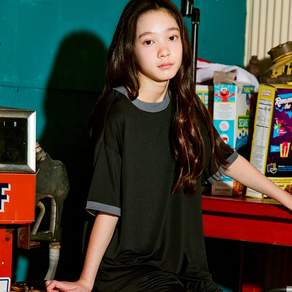 마밤 MSMV 접촉냉감 박스로고 아동 주니어 잠옷 실내복 링거 5부 내의 세트 9COLOR