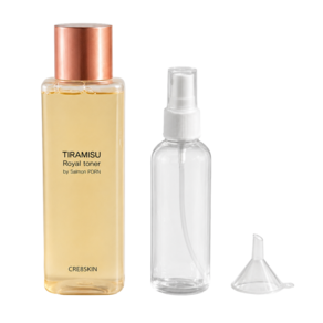 크리에이트스킨 연어 PDRN 광채 영양 나이트 토너 미스트 공병 100ml+깔때기 로얄 티라미수