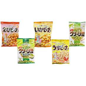 가스가이 제과 콩과자 5종류 어소트 세트 새우 땅콩·그린 콩 소금 와사비 맛·오징어 땅콩·그린 콩·토끼 땅콩 각 1봉지씩 총 5봉 세트 안주로