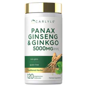 칼라일 파낙스 진생 & 징코 5000mg 베지테리안 캡슐