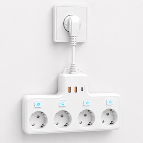 1PD+2USB T탭 다기능 확장형 멀티탭 과부하차단 PD20W