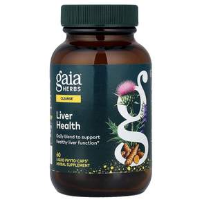 Gaia Herbs 밀크씨슬 강황 추출 리버헬스 파이토캡슐 60정