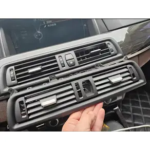 BMW 5 시리즈 F10 F11 2010-2017용 LHD 앞 중앙 좌우 후면 AC 에어컨 크롬 에어 벤트 그릴 아웃렛 패널