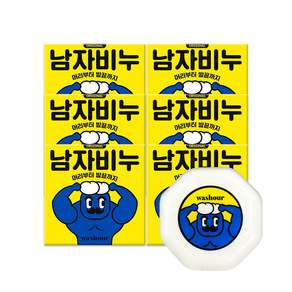 워시아워 남자비누 올인원 클렌징 고급 비누 6개입 샴푸+바디+세안 목욕 겸용