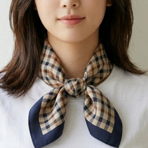 닥스 정품 여성 체크 쁘띠 스카프