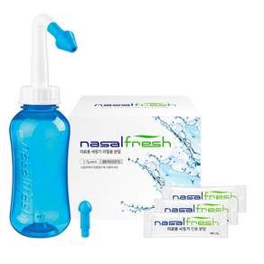나잘후레쉬 의료용 코세정기 블루 300ml + 코세정용 분말 60p 세트