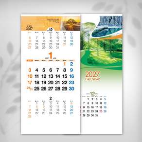 2027년 달력 벽걸이달력 신년 3단 1부