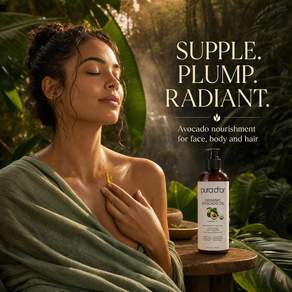 PURA D'OR USDA ORGANIC Avocado Oil for Hair Face Body 16 Oz Rich Head-to-Toe Moisture USDA Certif