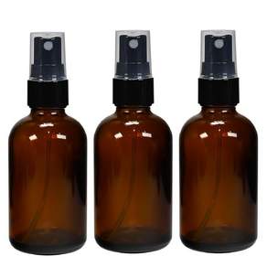 EssenceWorks 유리 차광병 스프레이 병 리필 용기 ×3pcs 세트 호박 갈색 60ml