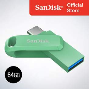 샌디스크코리아 공식인증정품 USB 메모리 Ultra Dual Go 울트라 듀얼 고 Type-C OTG SDDDC3 64GB 압생트그린