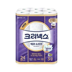 크리넥스 3겹 데코 앤 소프트 화장지